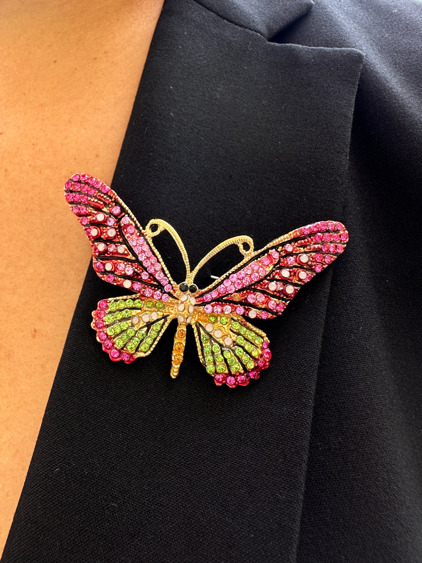 Spilla Gioiello Farfalla Fucsia - COD. 026