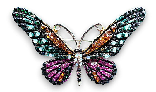 Spilla Gioiello Farfalla Smeraldo - COD. 027